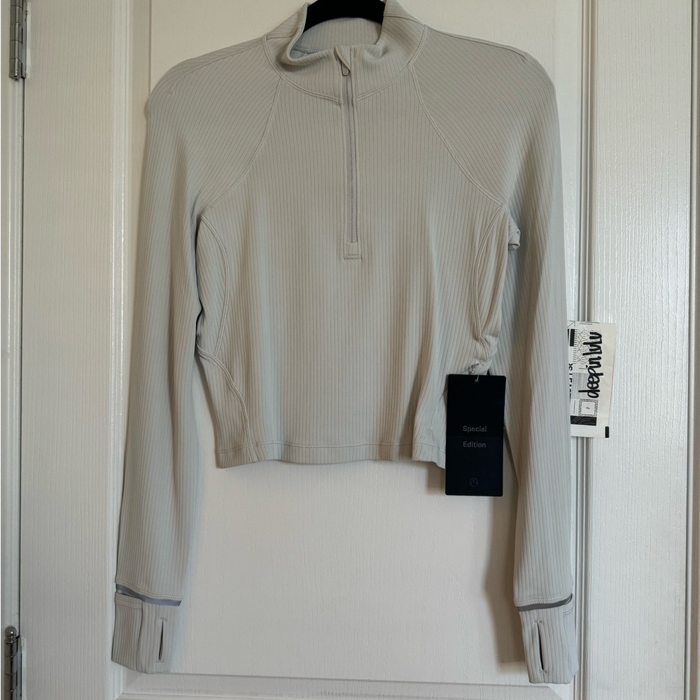Lululemon Its Rulu Run Cropped Half Zip *Ribbed - Picture 2 of 3